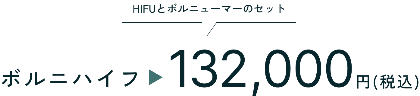 HIFUとボルニューマーのセット ボルニハイフ 110,000円(税込)